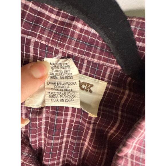 Ruddock Mens Western Pearl Snap Long Sleeve Plaid Shirt Medium - Picture 3 of 8